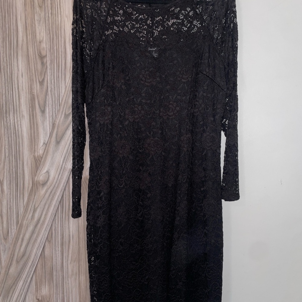 Elegant Black Lace Dress